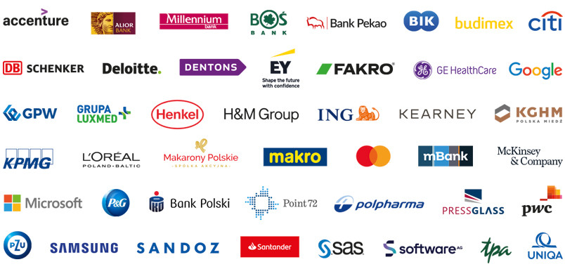 Logotypy firm w Klubie Partnerów SGH