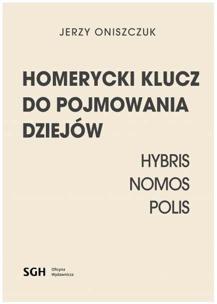 Homerycki klucz - okładka - Jerzy Oniszczuk