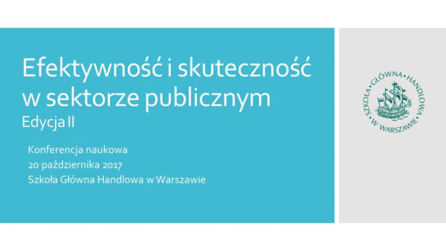 Efektywność innowacji grafika konferencja 2017