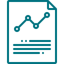 Ikona dokument z wykresem zieolona