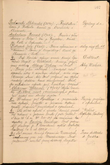 Protokół z posiedzenia Senatu Akademickiego SGH 30 czerwca 1934 roku