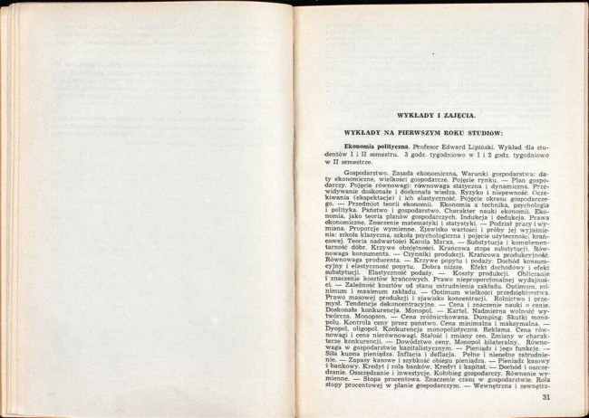 strony składu osobowego i spisu wykładów na rok akademicki 1945/46
