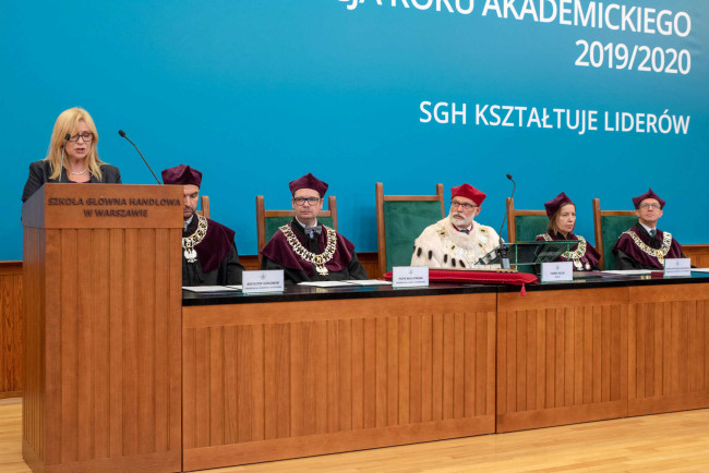 Inauguracja roku akademickiego 2019/2020. Wicemarszałek Sejmu RP Małgorzata Gosiewska