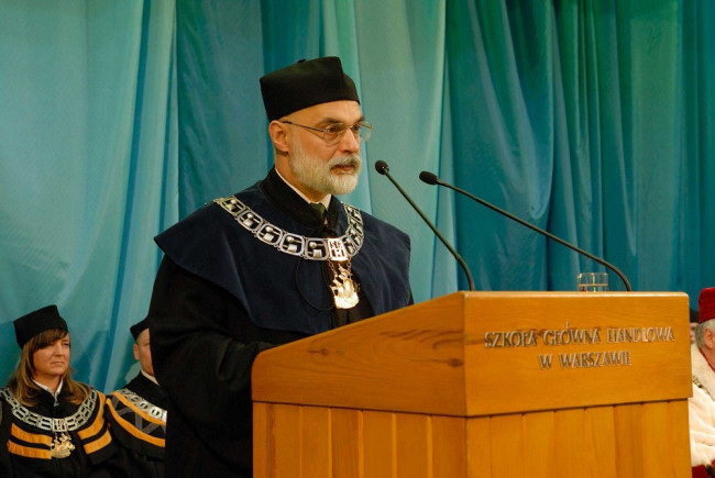 Święto SGH, 9 kwietnia 2008 roku, prof. Marek Rocki, dziekan Kolegium Analiz Ekonomicznych