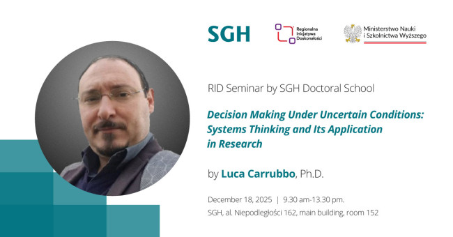 RID Seminar: Decision Making Under Uncertain Conditions: Systems Thinking and Its Application in Research, Luca Carrubbo
