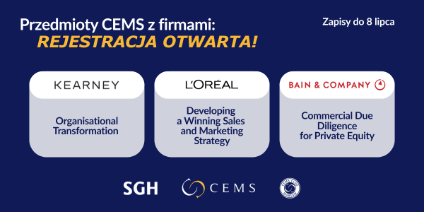 Rejestracja na przedmioty CEMS z firmami