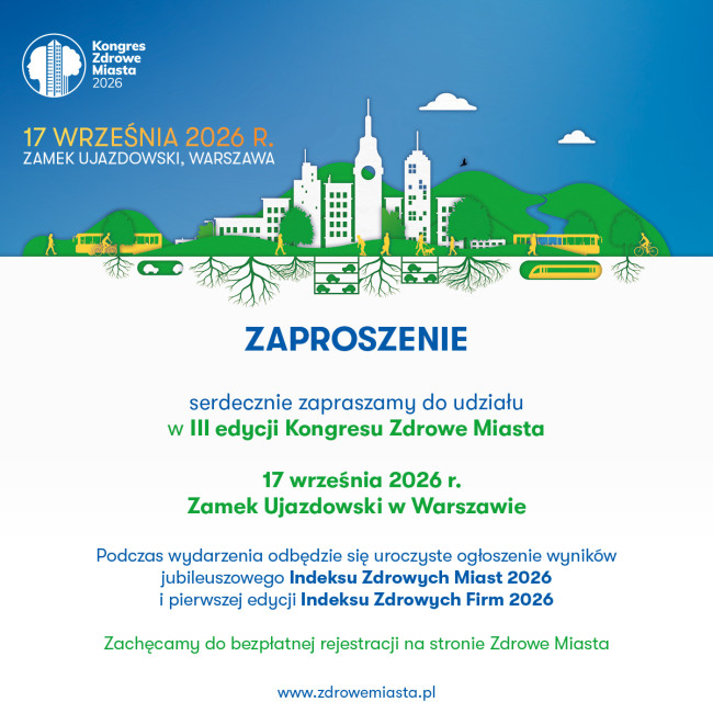 Zaproszenie na Kongres Zdrowe Miasta