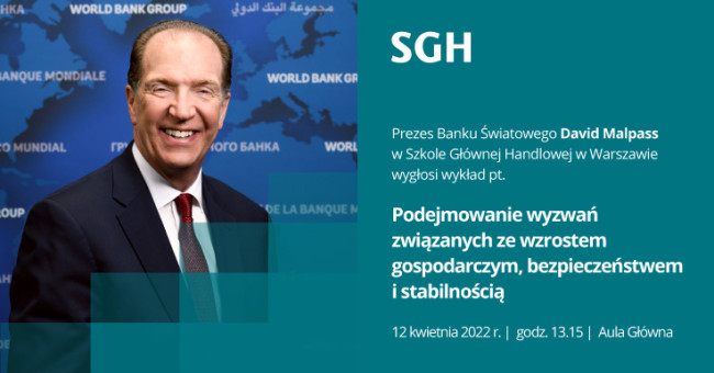 Grafika ze zdjęciem Davida Malpassa oraz informacjami na temat wykladu