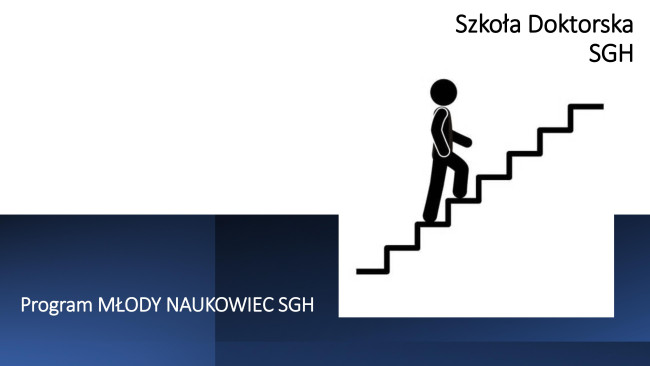 grafika programu Młody Naukowiec SGH i Szkoły Doktorskiej SGH