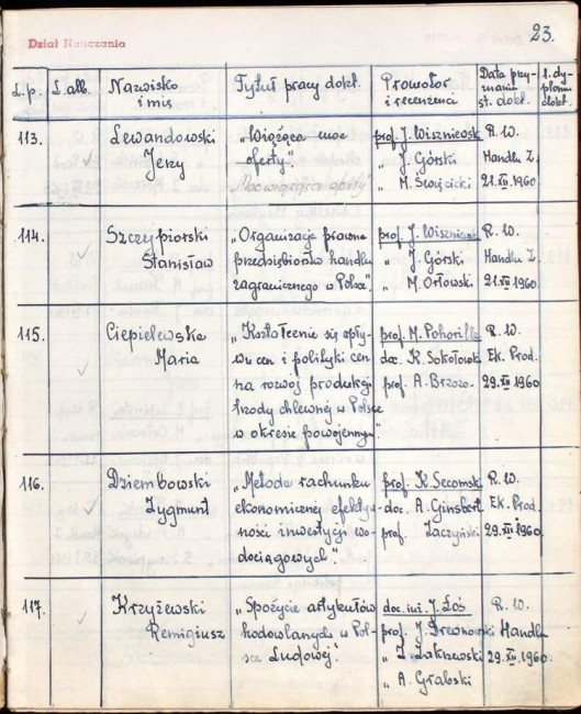 24. strona książki dyplomów doktorskich i habilitacyjnych