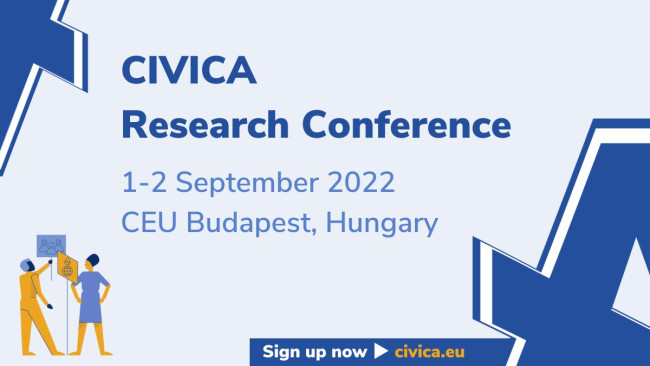 Civica research conference. 1-2 September 2022. CEU Budapest, Hungary. Sign up www.civica.eu