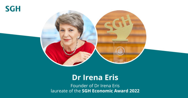 dr Irena Eris – laureate of the SGH Economic Award 2022