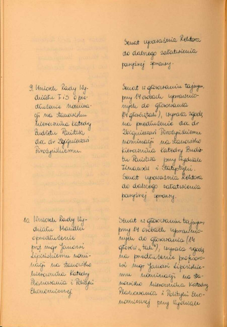 Protokół z posiedzenia Senatu Akademickiego SGPiS w dniu 29 czerwca 1967 roku