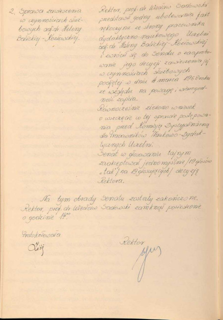 Protokół z posiedzenia Senatu Akademickiego SGPiS w dniu 15 marca 1968 roku
