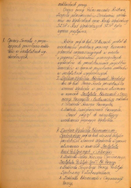 Protokół z posiedzenia Senatu Akademickiego SGPiS w dniu 15 listopada 1978 roku