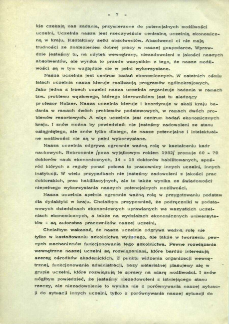 Protokół z uroczystego posiedzenia Senatu Akademickiego SGPiS z dnia 1 lutego 1983 roku