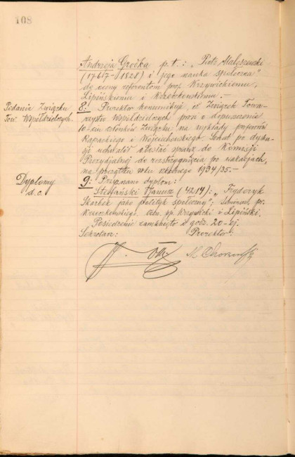 Protokół z posiedzenia Senatu Akademickiego SGH 30 czerwca 1934 roku, Szkoła Główna Handlowa w Warszawie