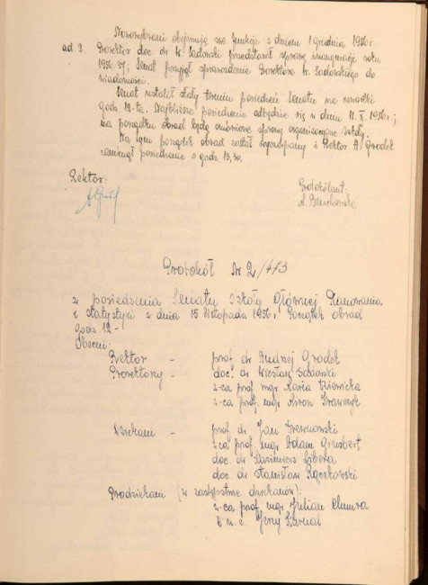 Protokół z posiedzenia Senatu Akademickiego SGPiS w dniu 26 września 1956 roku