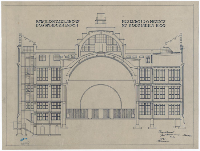 Przekrój poprzeczny. 1924 rok. Źródło: MAW_IIIb 136-20