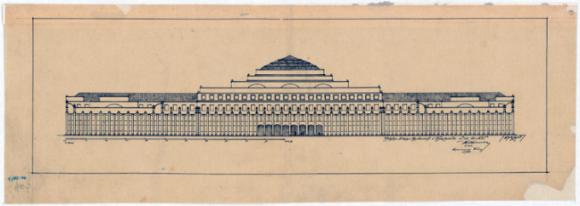 Szkic do projektu WSH. 1923 rok Źródło: MAW_IIIb 136-3