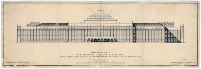 Szkic do projektu WSH. 1924 rok Źródło: MAW_IIIb 136-2