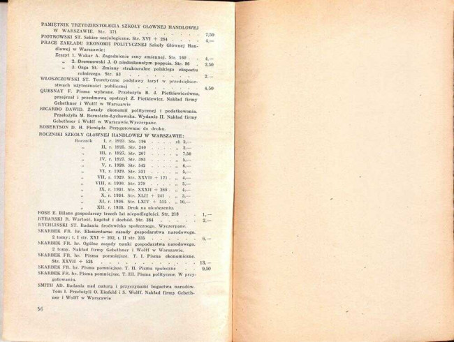 strony składu osobowego i spisu wykładów na rok akademicki 1938/39