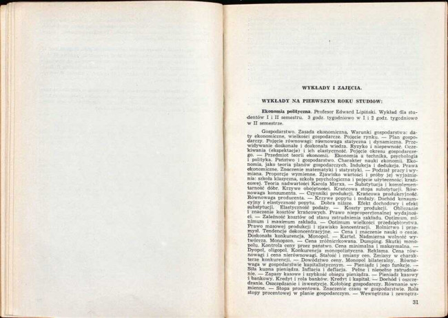 strony składu osobowego i spisu wykładów na rok akademicki 1945/46