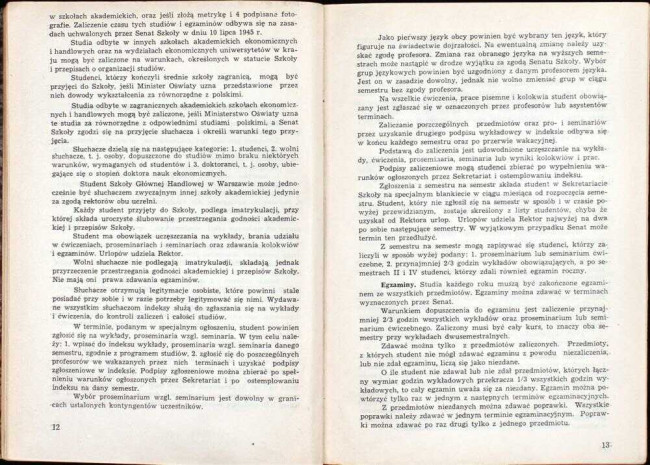 strony składu osobowego i spisu wykładów na rok akademicki 1945/46