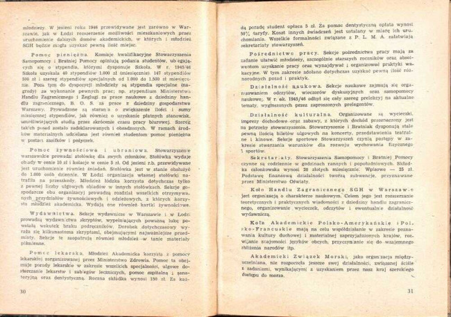 strony składu osobowego i spisu wykładów na rok akademicki 1946/47