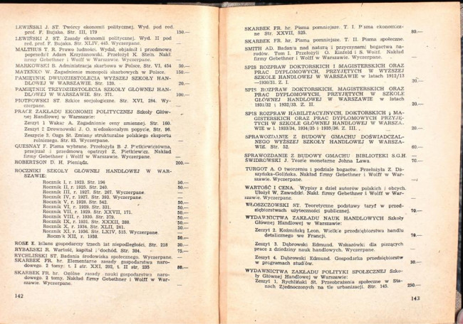 strony składu osobowego i spisu wykładów na rok akademicki 1946/47