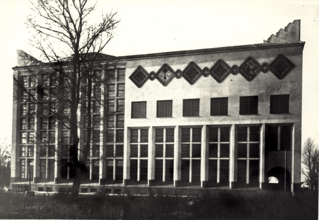 Budynek Biblioteki Wyższej Szkoły Handlowej, elewacja wschodnia, 1930 rok