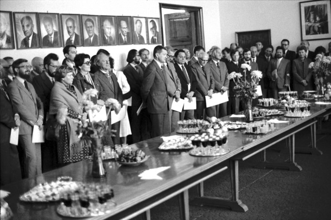 Inauguracja roku akademickiego 1982/1983  Spotkanie w Sali Senatu