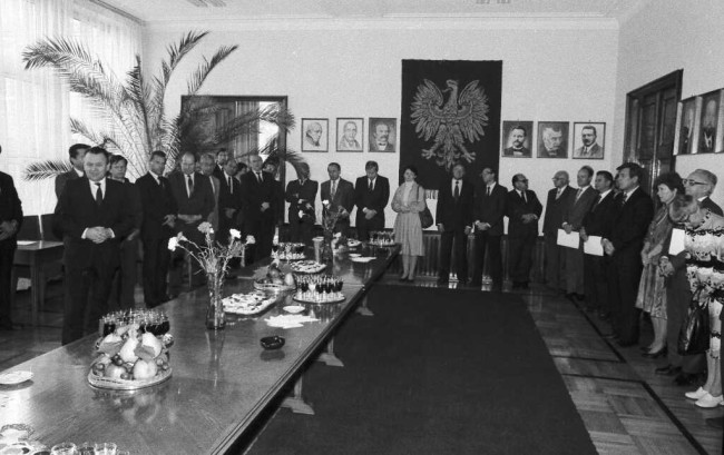 Inauguracja roku akademickiego 1985/1986  Spotkanie w Sali Senatu