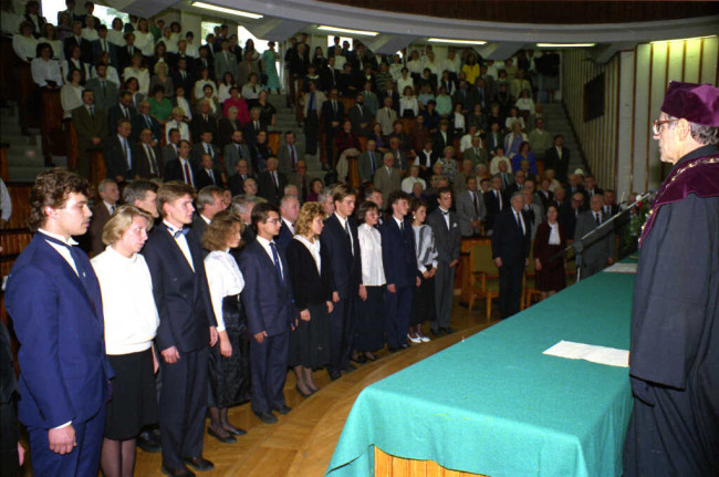 Inauguracja roku akademickiego 1990/1991. Immatrykulacja