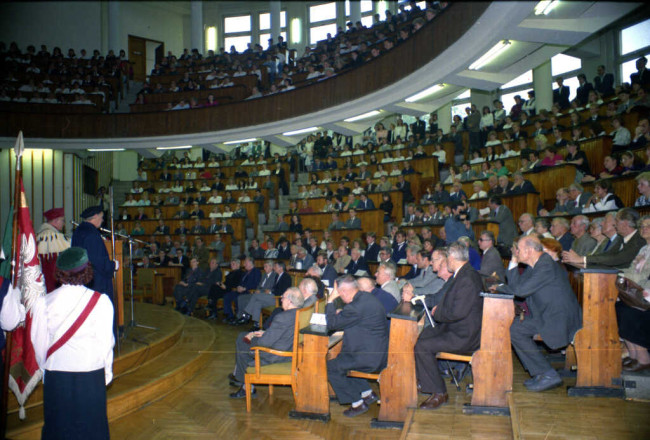 Inauguracja roku akademickiego 1990/1991. Goście i społeczność akademicka