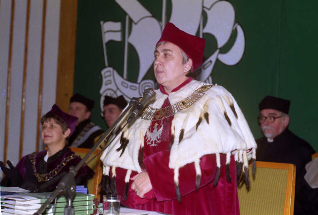 Inauguracja roku akademickiego 1993/1994.  Rektor prof. Janina Jóźwiak