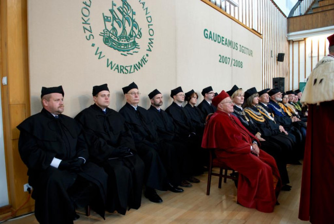 Inauguracja roku akademickiego 2007/2008. Członkowie Senatu Akademickiego