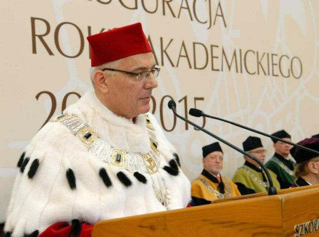 Inauguracja roku akademickiego 2014/2015. Przemawia rektor prof. Tomasz Szapiro