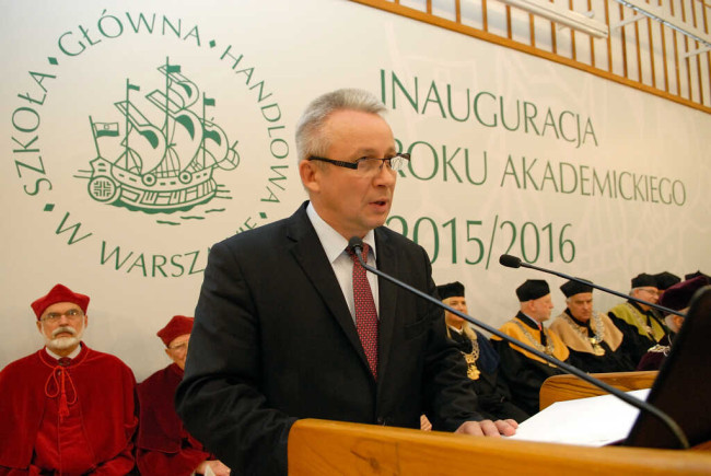 Inauguracja roku akademickiego 2015/2016. Przemawia Zdzisław Sokal, doradca prezydenta RP