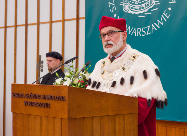 Inauguracja roku akademickiego 2018/2019, przemawia rektor prof. Marek Rocki