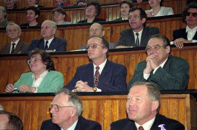 Uroczyste posiedzenie Senatu z okazji 90-lecia SGH, 17 kwietnia 1996 roku