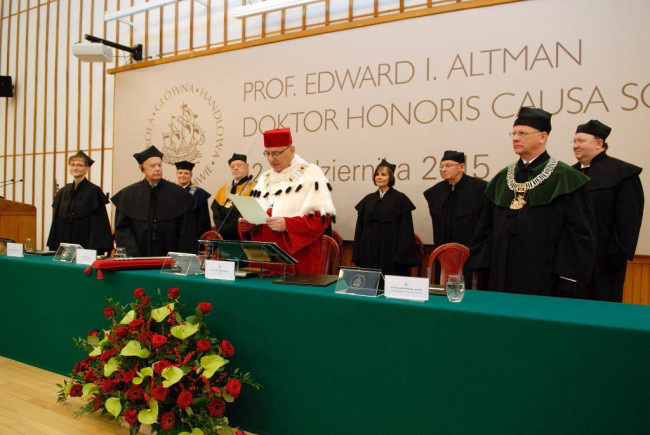 Uroczystość nadania tytułu doktora honoris causa SGH profesorowi Edwardowi I. Altmanowi