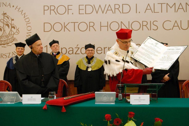 Uroczystość nadania tytułu doktora honoris causa SGH profesorowi Edwardowi I. Altmanowi