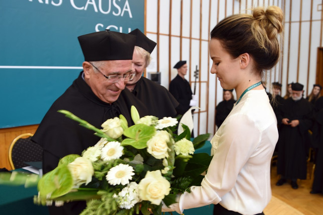 Uroczystość nadania tytułu doktora honoris causa SGH profesorowi Fransowi Willekensowi 