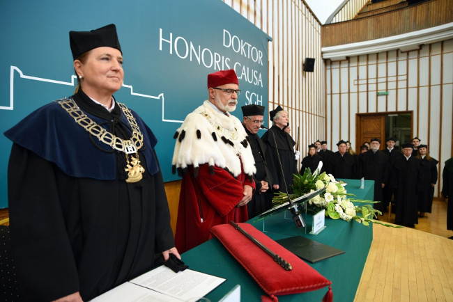 Uroczystość nadania tytułu doktora honoris causa SGH profesorowi Fransowi Willekensowi 