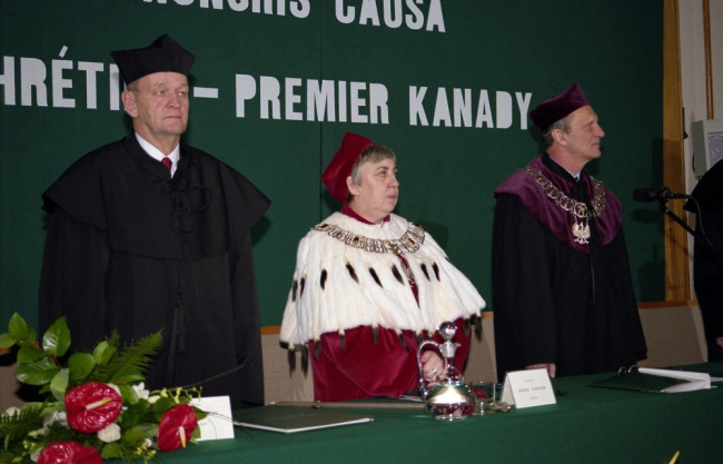 Uroczystość nadania tytułu doktora honoris causa SGH Jeanowi Chrétienowi, premierowi Kanady