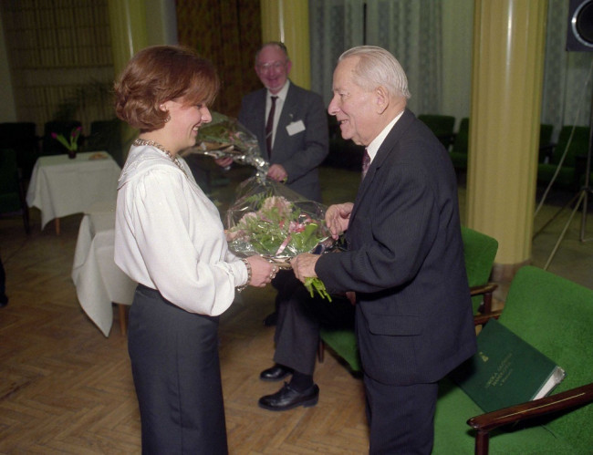 Prof. Stanisław Rączkowski, spotkanie po uroczystości w Klubie Profesorskim