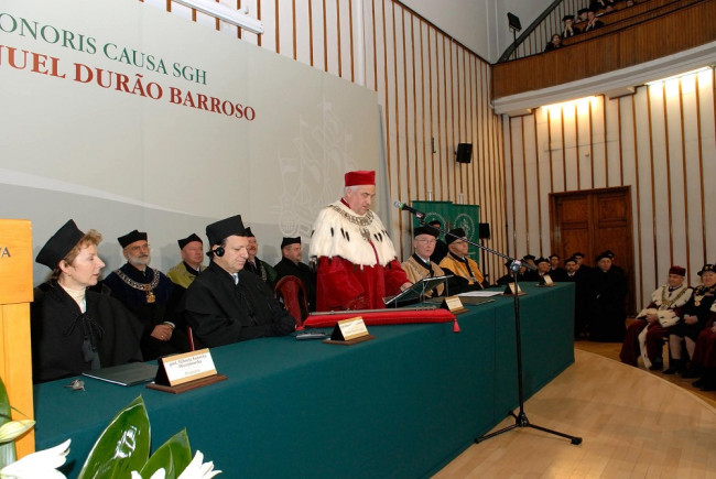 Uroczystość nadania tytułu doktora honoris causa SGH José Manuel Durão Barroso, przewodniczącemu Komisji Europejskiej