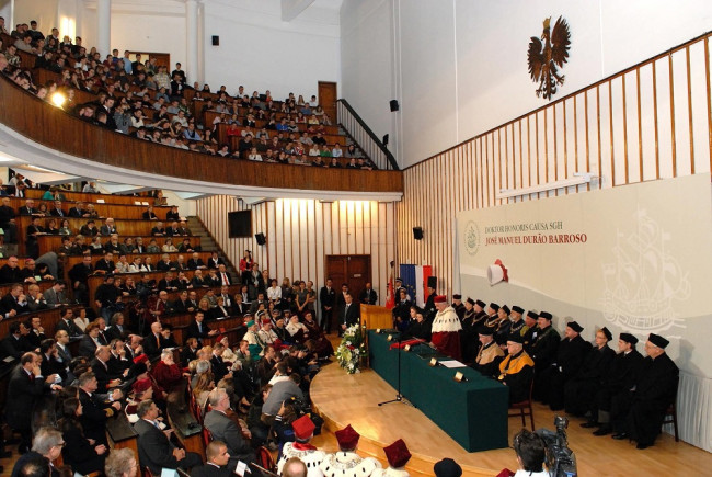 Uroczystość nadania tytułu doktora honoris causa SGH José Manuel Durão Barroso, przewodniczącemu Komisji Europejskiej