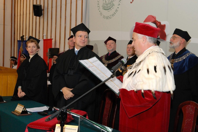 Uroczystość nadania tytułu doktora honoris causa SGH José Manuel Durão Barroso, przewodniczącemu Komisji Europejskiej